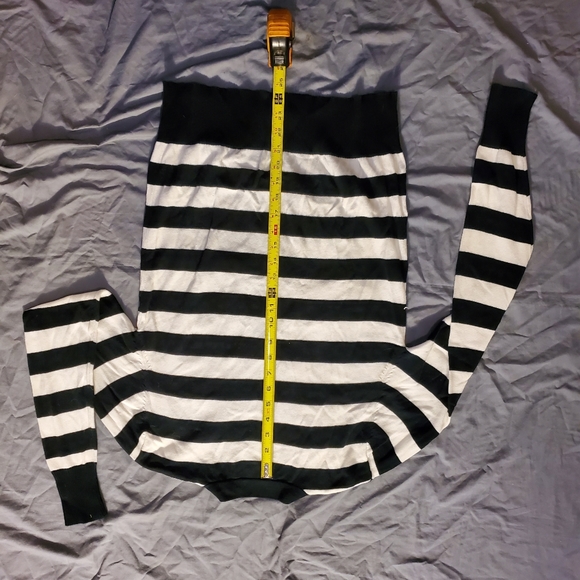Bench Women's Striped Cardigan Patchwork Detail Black & White M - Picture 5 of 5